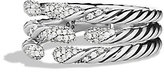 Thumbnail for your product : David Yurman Willow Three-Row Ring with Diamonds