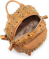 Thumbnail for your product : MCM Gold Visetos Mini Leather Backpack, Cognac