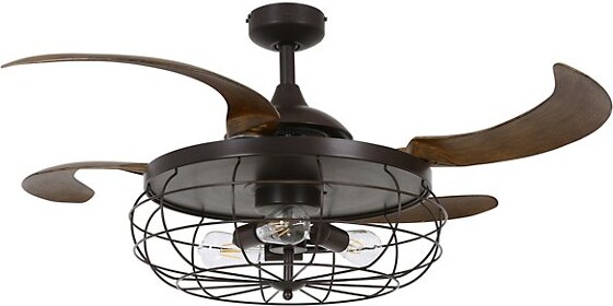 Beacon Lighting Industri Ceiling Fan in Bronze, 4 Blades