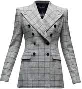 Thumbnail for your product : Dolce & Gabbana Double-breasted Glen-checked Twill Blazer - Womens - Grey Multi