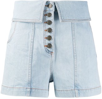 ulla johnson cass denim shorts