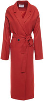 Thumbnail for your product : American Vintage Double-breasted Brushed Wool-blend Felt Coat