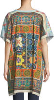 Thumbnail for your product : Johnny Was Hummingbird Silk Printed Poncho