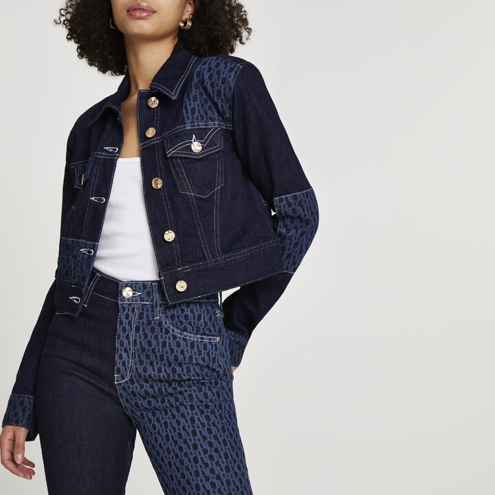 denim jacket with gold buttons