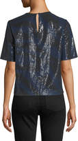Thumbnail for your product : Diane von Furstenberg Ali Sequined Animal-Print Tee