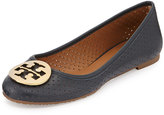 Thumbnail for your product : Tory Burch Reva Perforated Leather Ballet Flat, Tory Navy
