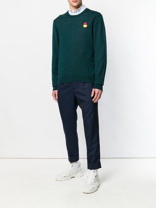 Ami crew neck Sweater Smiley Chest Embroidery