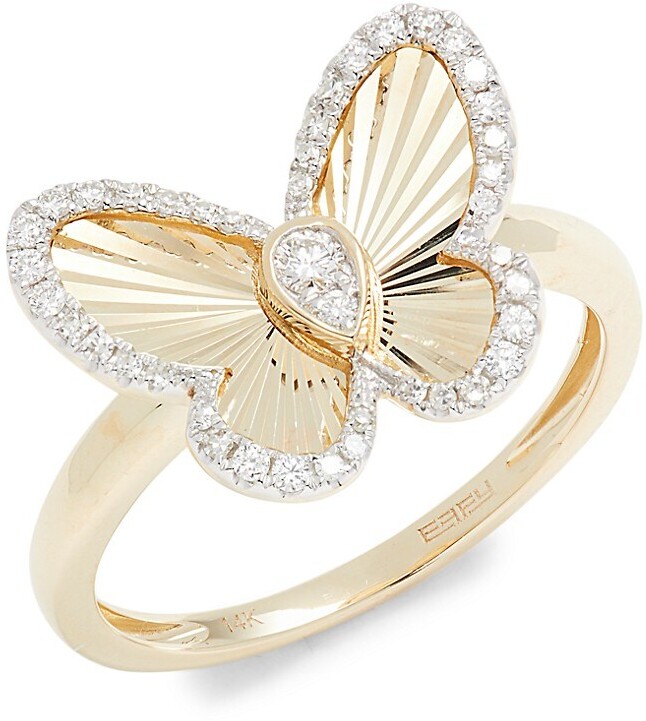 Bowl Of Silver Butterfly Pearl Treasure Zircon Ring Women De 