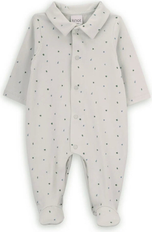 Knot Polka-Dot Print Pajamas