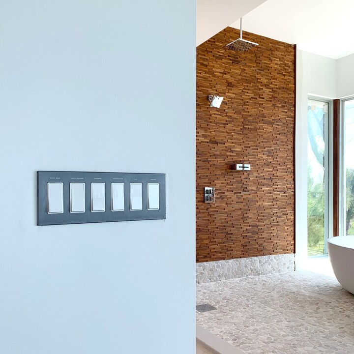 Etsy Custom Labeled 6-Gang Metal Rocker Switch Plate Cover