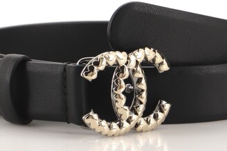Chanel Multi Heart CC Buckle Belt Leather Thin 80 - ShopStyle