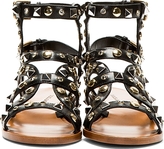 Thumbnail for your product : Dolce & Gabbana Black Leather Embellished Sandals