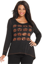 Thumbnail for your product : Style&Co. Plus Size Striped Halloween Top