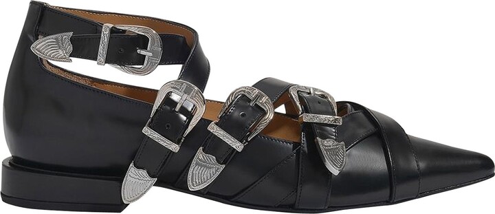 Toga Aj926 Flat Shoes Pulla - Black - Polido