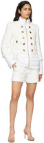 Thumbnail for your product : Balmain White Down Bi-Material Jacket