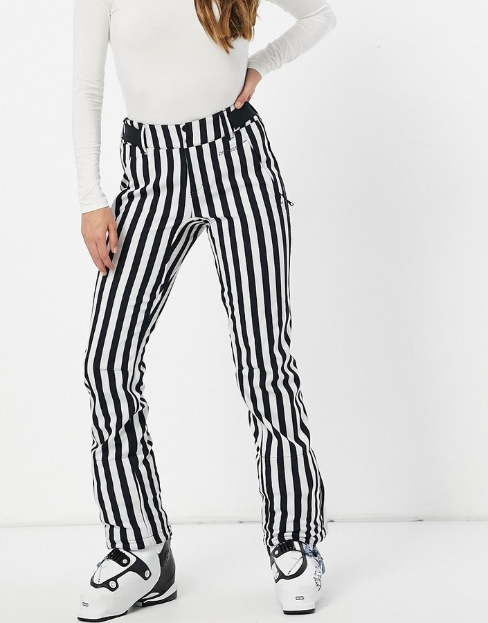 Protest Angle 20 striped ski pant in black - ShopStyle