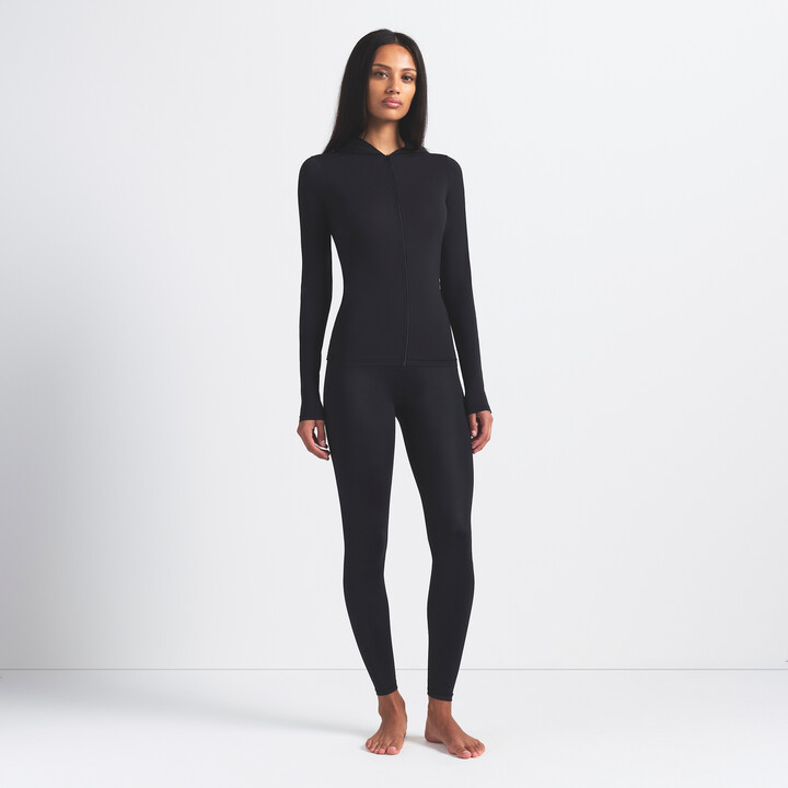 Nike Women's SKIMS Shine High-Waisted Bonded 26" Leggings in Black | BOLEG8352W-OBD
