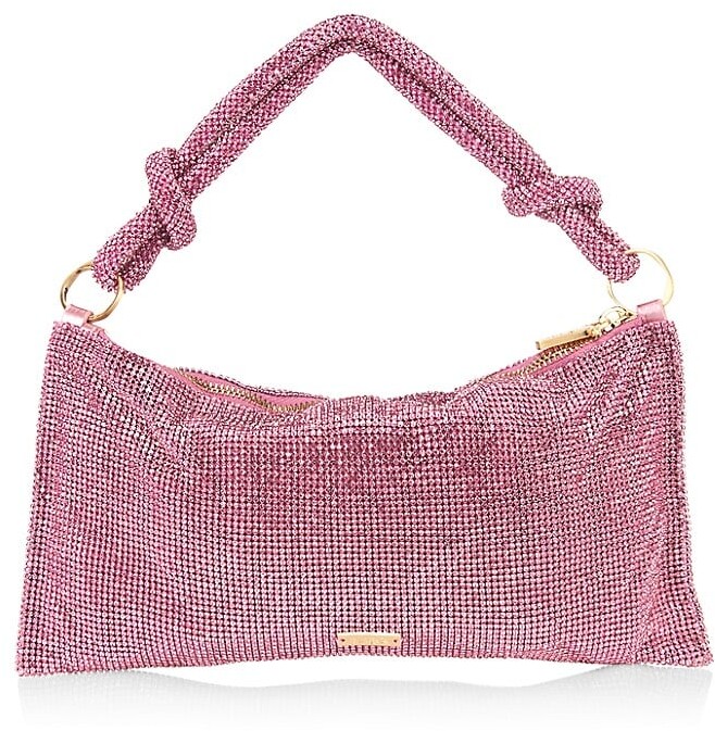 Audrey Crossbody: Designer Crossbody Bag, Pink Blush