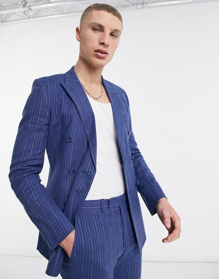pinstripe suit jacket