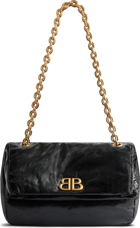 424 Ladies shoulder bag w-thick gold chain – Beautiful bags