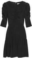 Thumbnail for your product : Rebecca Taylor Gathered Silk Crepe De Chine Mini Dress