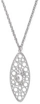 Thumbnail for your product : Roberto Coin 18K White Gold Bollicine Diamond Oval Pendant Necklace, 18"