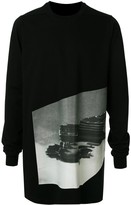 Thumbnail for your product : Rick Owens grey scale print T-shirt
