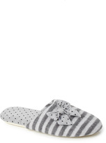 Thumbnail for your product : Grey Spot and Stripe Contrast Padder Slippers