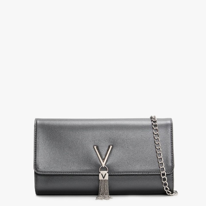 pewter grey clutch bag