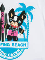 Thumbnail for your product : DSQUARED2 Kids Surfing beach T-shirt