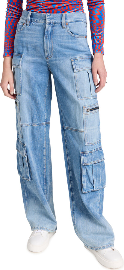 Alice + Olivia Cay Baggy Denim Cargo Jeans - ShopStyle