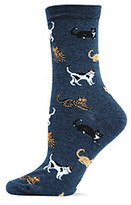 Thumbnail for your product : Hot Sox Classic Cats Trouser Socks