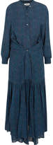 Thumbnail for your product : Etoile Isabel Marant Javene Printed Chiffon Maxi Dress - Blue