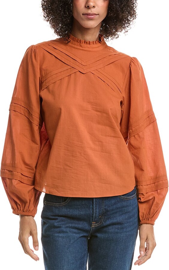 Derek Lam 10 Crosby Marlowe Long Sleeve Blouse
