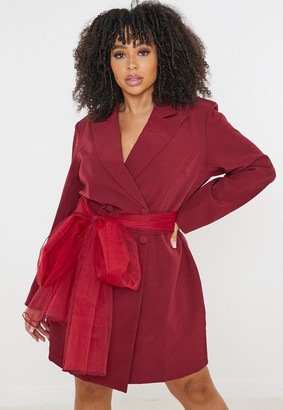 macy's burgundy dress plus size