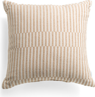 TJMAXX 22X22 Alternating Jacquard Striped Outdoor Pillow, Polyester