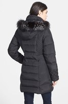 Thumbnail for your product : Betsey Johnson Faux Fur Trim Hooded Quilted Walking Coat
