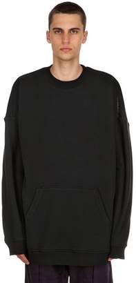 Y/Project Paneled Cotton Jersey Sweatshirt Hoodie