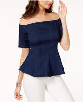 Thumbnail for your product : Thalia Sodi Off-The-Shoulder Denim Top, Created for Macy's