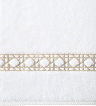 Cane-Embroidered Bath Towel