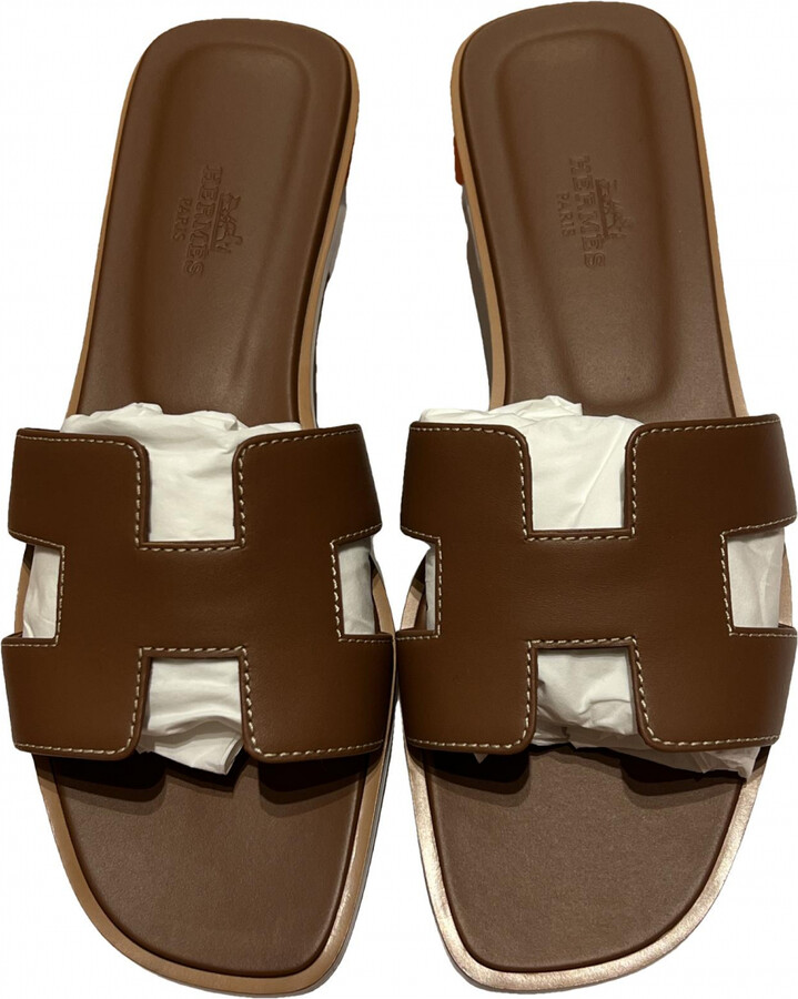 Hermes Oran leather sandal ShopStyle
