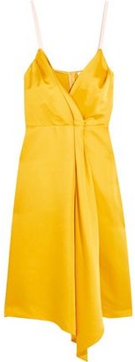 Victoria Beckham Draped Silk-Blend Satin Dress