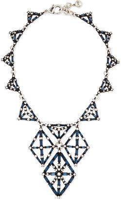 Lulu Frost Proxima Baguette Crystal Statement Necklace, Matte Black