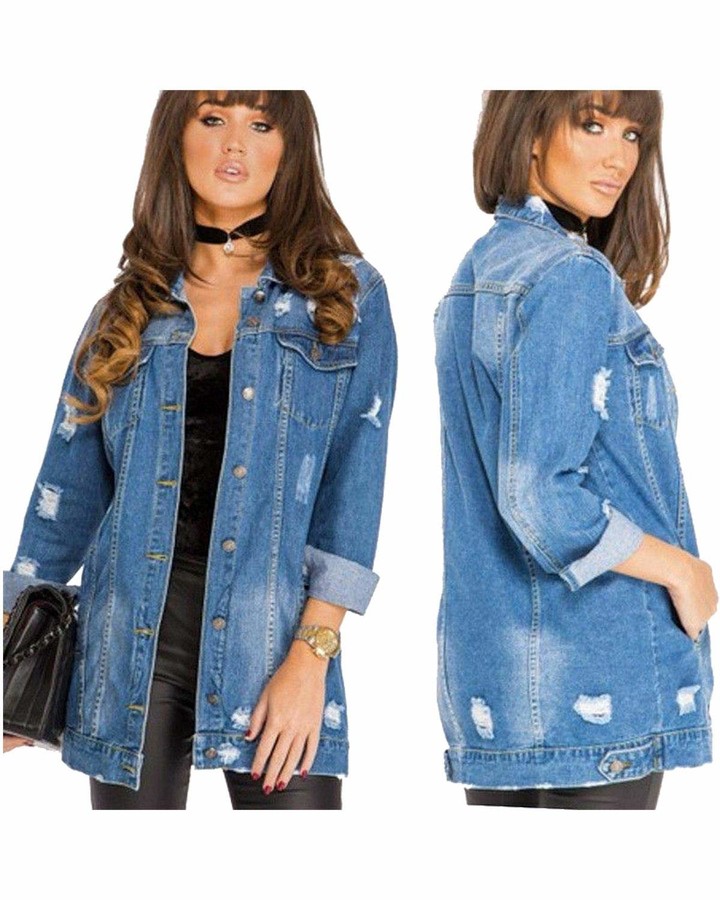 longline denim jacket size 18
