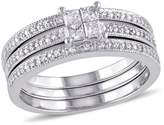 Thumbnail for your product : Concerto Set of 3 10K White Gold 0.38 CT. T.W. Diamond Quad Bridal Rings