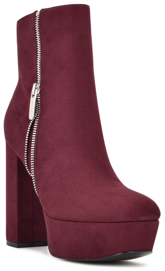 nine west platform booties