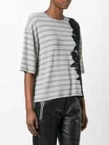 Thumbnail for your product : Antonio Marras lace detail striped T-shirt