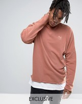 Thumbnail for your product : Puma Distressed Sweat In Orange Exclusive To ASOS 57530502