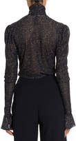 Thumbnail for your product : Chloé Shimmer Sheer Turtleneck Sweater
