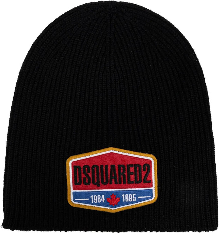 DSQUARED2 Logo-Appliqué Wool Beanie